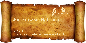 Jeszenszky Melinda névjegykártya